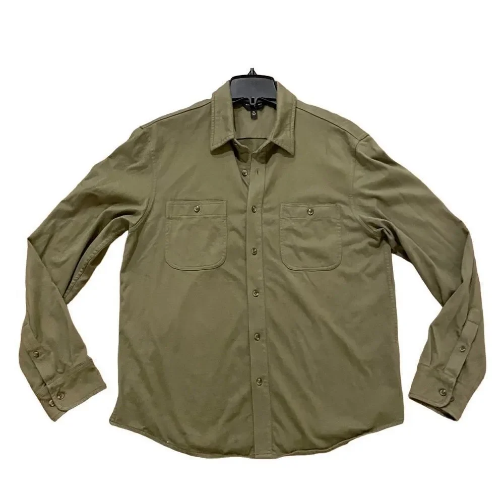 Banana Republic olive green utility button down large